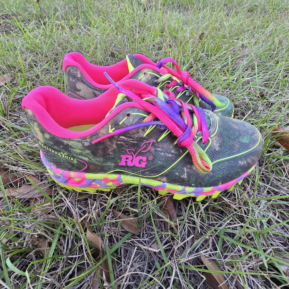 Kids Camouflage Sneakers - Green and Pink